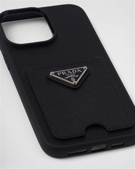 case prada iphone 14 pro|Black Saffiano Leather Cover For Iphone 14 Pro Max .